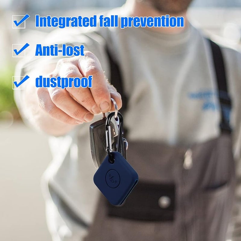 حالة الحماية الذكية Jojofuny Smart Tracer لـ Tile Mate غطاء خفيف الوزن سلسلة مفاتيح أسود - Image 2